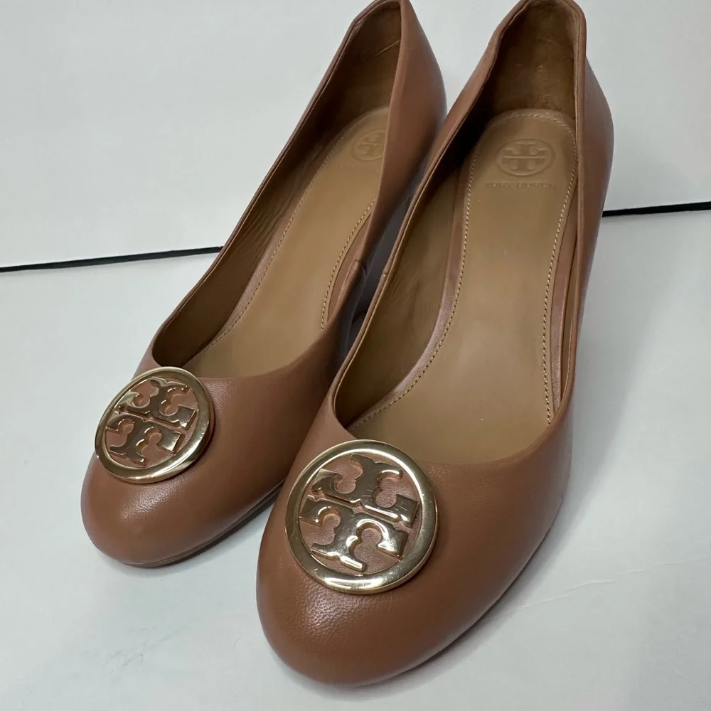 Tory Burch Women's Brown Leather Wedges Sz.8.5